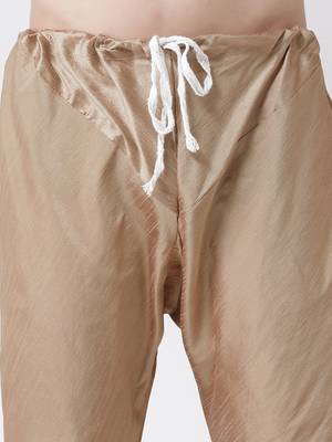Brown Plain Silk Blend Kurta Pajama 5