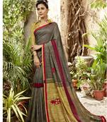 Multicolor Abstract Print Cotton  Saree With Blouse