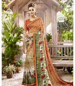 Multicolor Abstract Print Cotton  Saree With Blouse