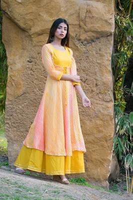 Lehriya Rajputi Style Gown 4