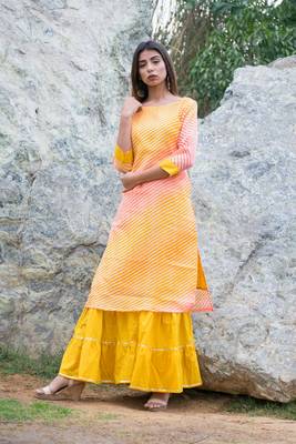 Lehriya Kurta with sharara 1