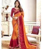 Multicolor Abstract Print Georgette Saree With Blouse