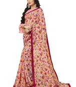 Multicolor Abstract Print Georgette Saree With Blouse