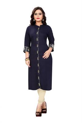 Maroon embroidered rayon kurti 1