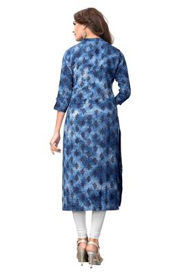 blue printed rayon kurti 2