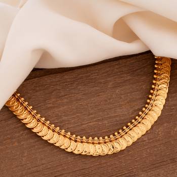 Golden kasu mala short choker one gram gold  1
