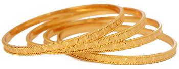 Gold bangles #591 1