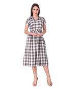 Black printed cotton kurti