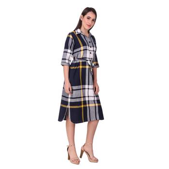 Black printed cotton kurti 4