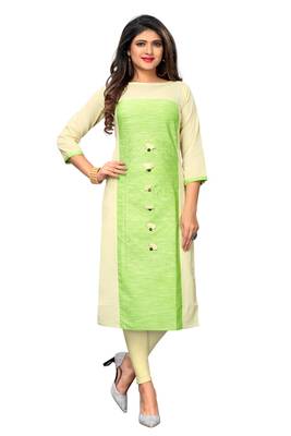 Multicolor embroidered cotton kurti 1