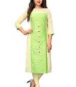 Multicolor embroidered cotton kurti