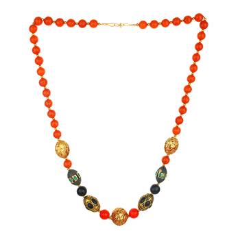 Orange Onyx Necklaces 1