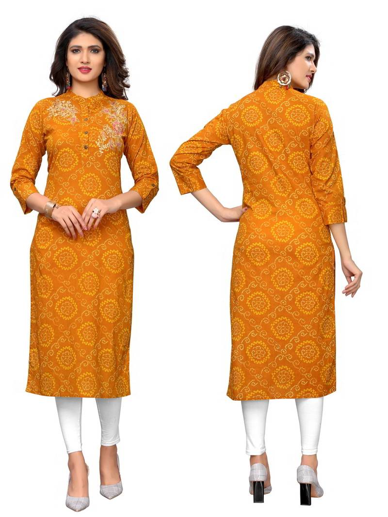 yellow colour designer kurti