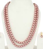 2 Layered Pink Pearl Necklace Sets
