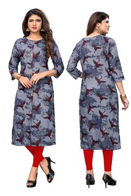Multicolor printed rayon kurti 5