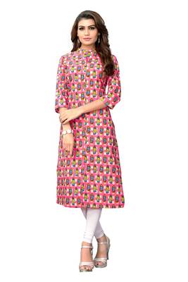 Multicolor printed cotton kurti 1