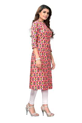 Multicolor printed cotton kurti 3