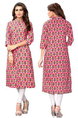Multicolor printed cotton kurti 5