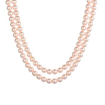 2  Layered Pink Pearl Necklace Sets 2