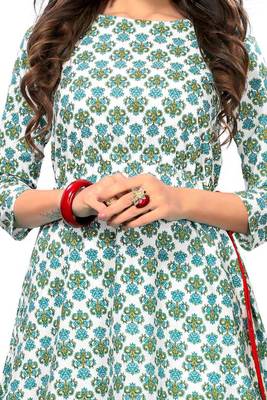 Multicolor printed cotton kurti 4