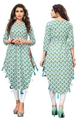Multicolor printed cotton kurti 5