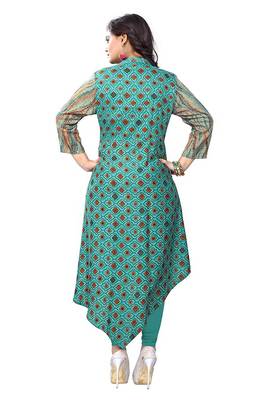 Multicolor printed rayon kurti 3