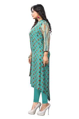 Multicolor printed rayon kurti 5