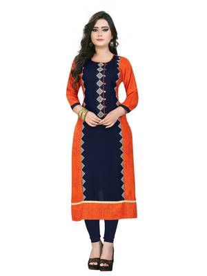 Multicolor embroidered rayon kurti 1