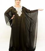 Black embroidered georgette islamic kaftans