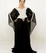 Black embroidered georgette islamic kaftans