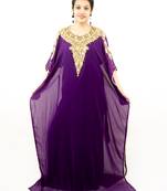 Purple Georgette Stone Work Kaftan