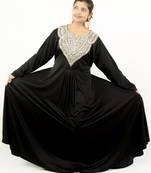 Black embroidered georgette islamic kaftans