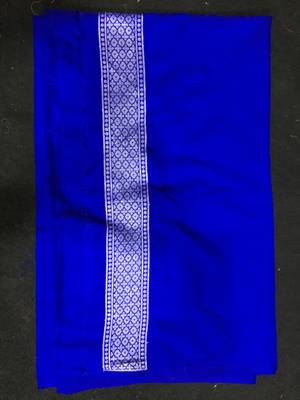 Yellow  weaved dupion silk unstitched salwar with dupatta 4