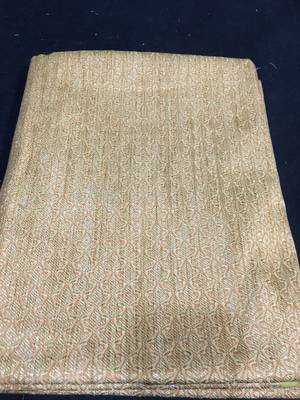 Beige weaved cotton silk unstitched salwar with dupatta 4