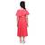 Pink Plain Faux Polyester Kids Girl Gowns