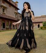 black block print Rayon kurtis