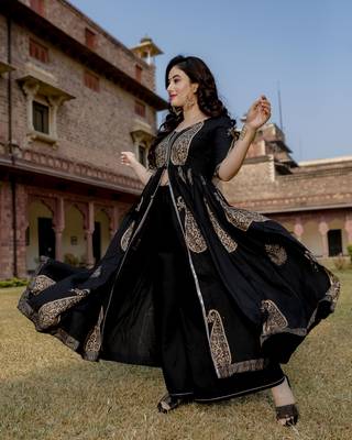 black block print Rayon kurtis 2