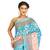 multicolor printed cotton-poly saree with blouse