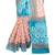 multicolor printed cotton-poly saree with blouse