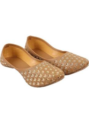 Rudra grey pu leather traditional mojari for girl's & women's footwear 1