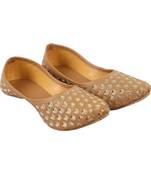 Rudra grey pu leather traditional mojari for girl's & women's footwear