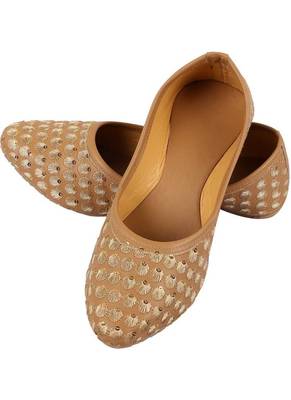 Rudra grey pu leather traditional mojari for girl's & women's footwear 2