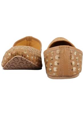 Rudra grey pu leather traditional mojari for girl's & women's footwear 3