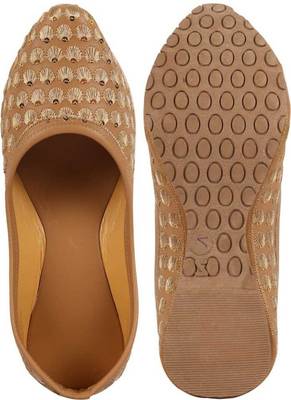 Rudra grey pu leather traditional mojari for girl's & women's footwear 4