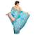 multicolor printed cotton-poly saree with blouse