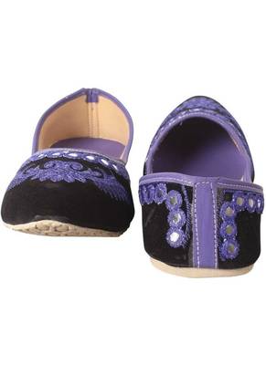 Rudra purple pu leather traditional mojari for girl's & women's footwear 3