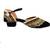 Rudra black & golden pu leather traditional mojari for girl's & women's footwear