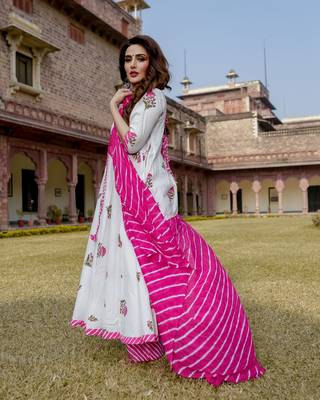 Gul Hanblock Lehriya Suit Set 1