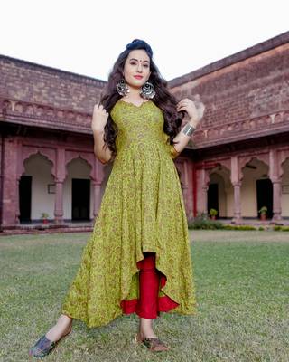 Fern Handblock Kurta Set 1