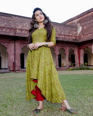 Fern Handblock Kurta Set 2